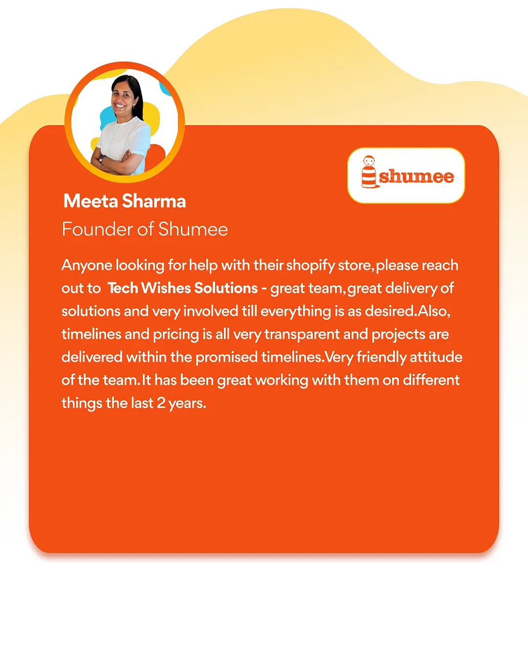 Testimonial from Shumee